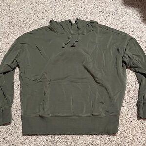 LOFT Olive Green Fleece Hoodie